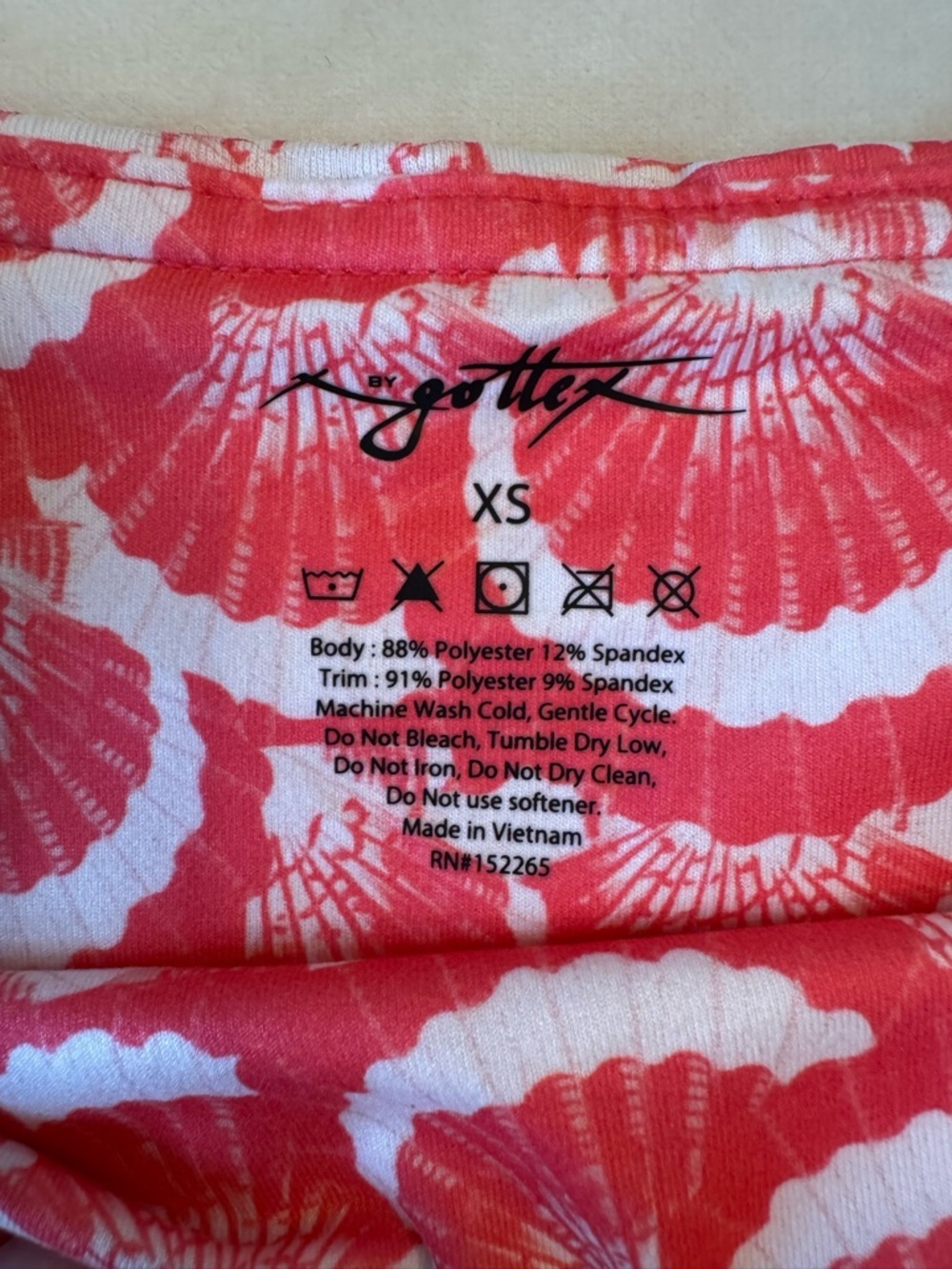Gottex Coral Seashell Set -Long-sleeve half-zip top and matching skort, sz XS - Picture 9 of 14